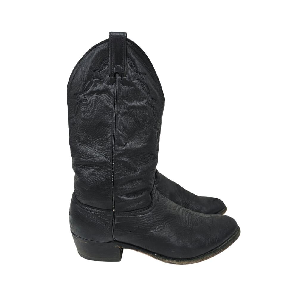 Vintage Men's Western Cowboy Boots Black 10.5 Wide